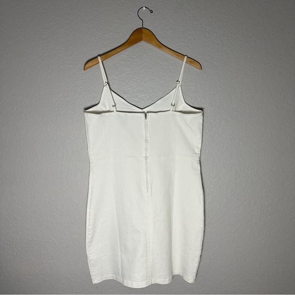 DEREK HEART Womens White Denim Short‎ Body Con Cocktail Dress Juniors XL NEW - Picture 4 of 9
